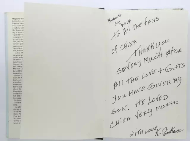 迈克尔·杰克逊唯一自传《太空步》，附迈克尔·杰克逊母亲凯瑟琳写给中国歌迷的一段话.jpg