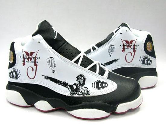 耐克飞人乔丹\/空军一号迈克尔杰克逊主题鞋上