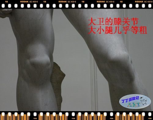 著名雕塑“大卫”的膝盖