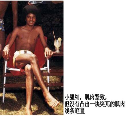 迈的小腿是黑人特有的线条，其他人种不会有。这与胖瘦无关。