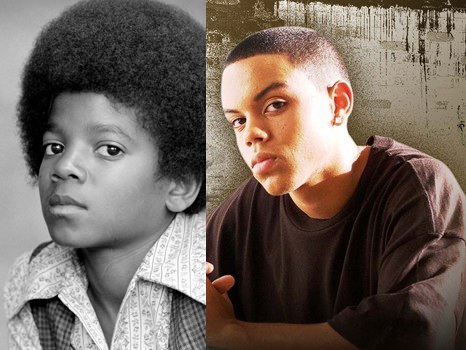 DR的小儿子的这个照片让我脑子里一下子就跳出了MJ小时候的这张照片……